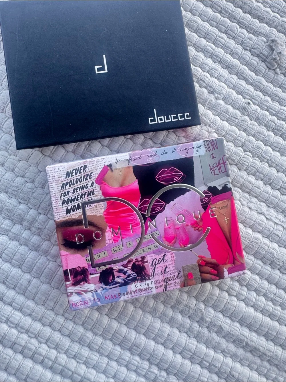 Dominique x Doucce & Eyeshadow Bundle Pink Neutral Glitter Palette Set